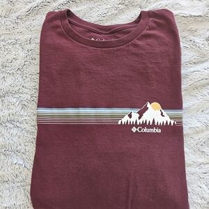 Columbia Maroon Long Sleeve Tee